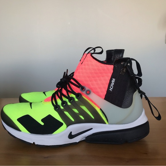 NIKE Acronym Air Presto Mid "Hot Lava/Volt" sneakers
Men’s Size 9 /S - Picture 4 of 14